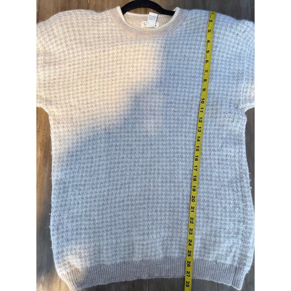 Talbots Womens Lambswool Blend Sweater L Cream Houndstooth Beige Quiet Luxury - Picture 4 of 7